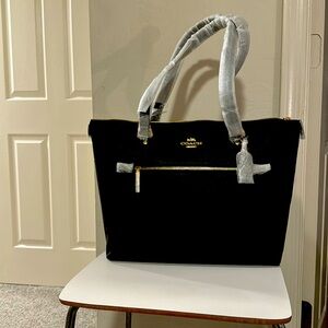 Black Coach Town Tote